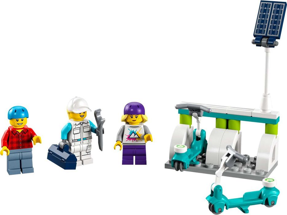 NOWE! LEGO® 40526 City - Elektryczne hulajnogi i ładowarka.