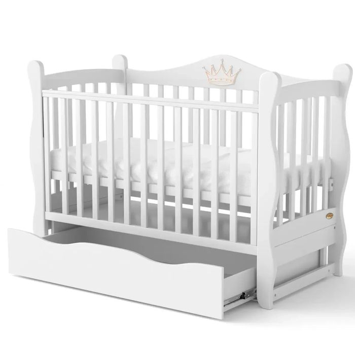 Ліжечко Angelo LUX- 10 (білий)120х60 + (матрац,горщик, стілець )