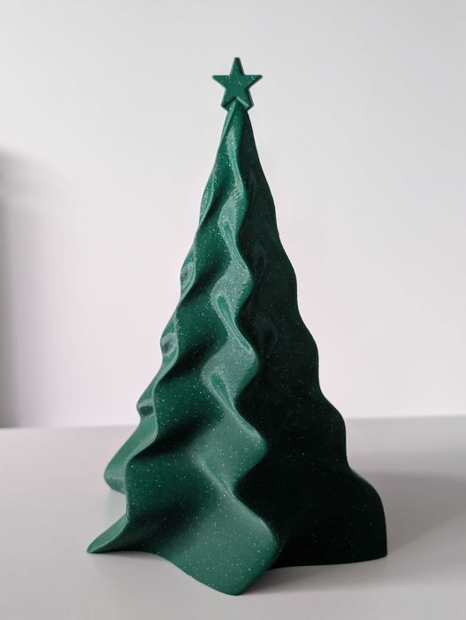 Árvore de Natal Moderna em Espiral com Brilho