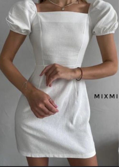 Нежное белое платье