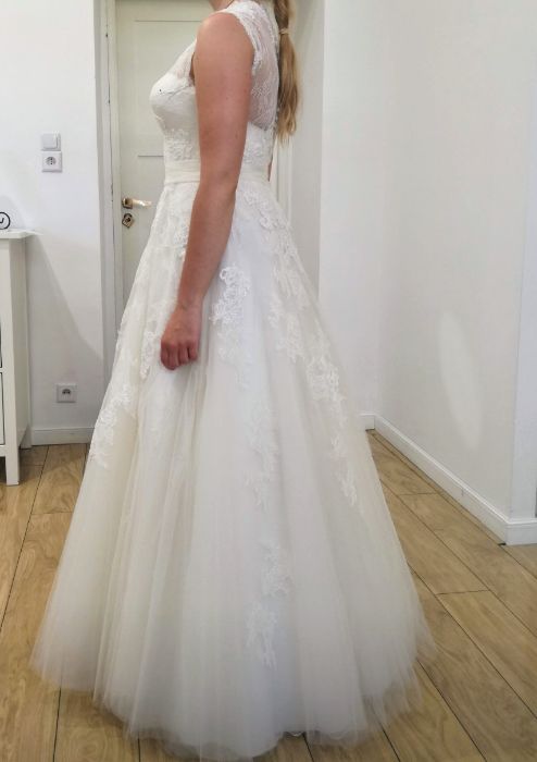 Koronkowa Suknia ślubna Princeska Pronovias 38/40