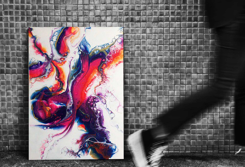 Интерьерная картина жидким акрилом.