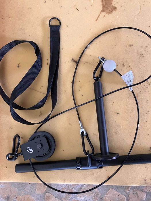 Conjunto Musculação Completo: Banco + Rack + 76kg Pesos + Polia