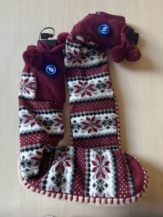 Nowe kapcie, skarpety ogrzewane, zestaw