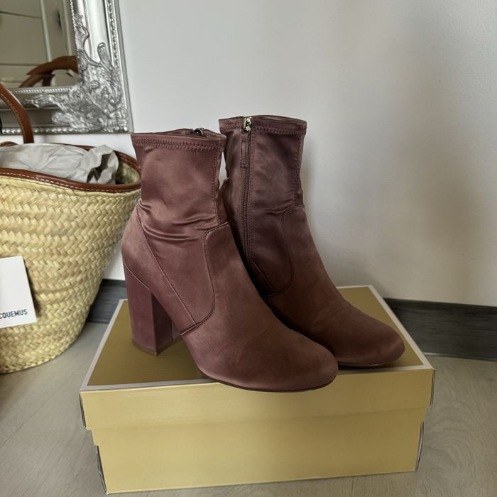 Steve madden buty botki damskie różowe Pinterest zamszowe 38,5