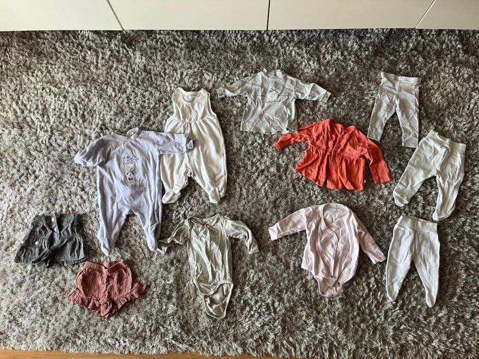 lote de roupa bebé 31 peças (62 + 68) menina
