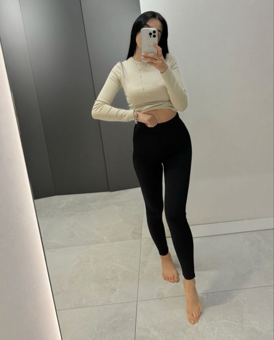 Лосіни на флісі на утеплені чорні