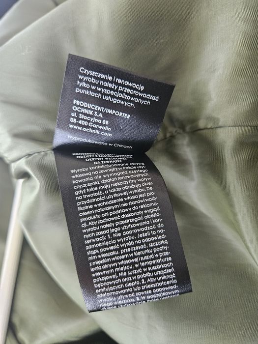 Ochnik M płaszcz z wełny i skóry naturalnej