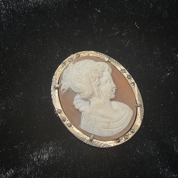 Broche pendente prata 800 ,3,5 cm