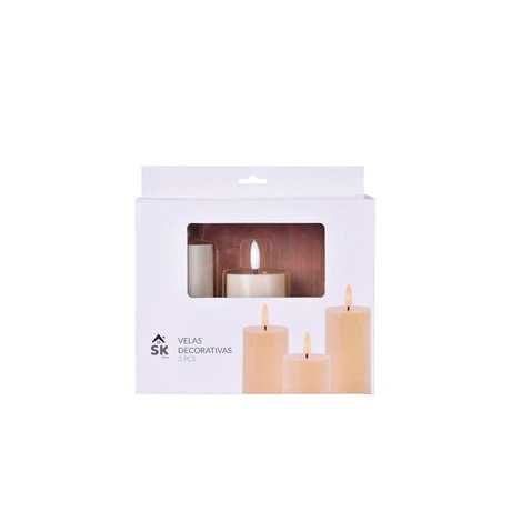 Pack 3 Velas Led