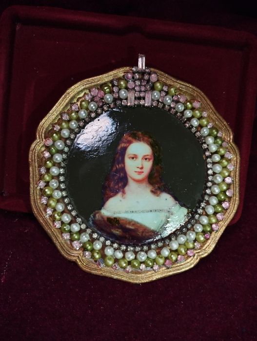 Винтажное колье "Анжелика", 45 см, авантюрин, из Франции