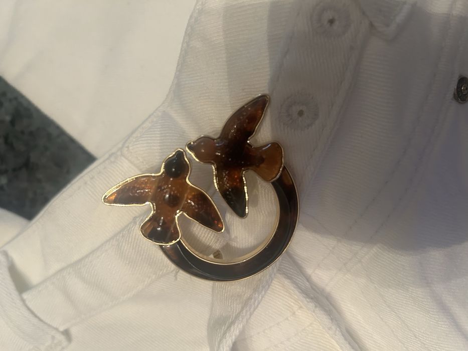 Spodnie jeans Pinko z mega paskiem r.31