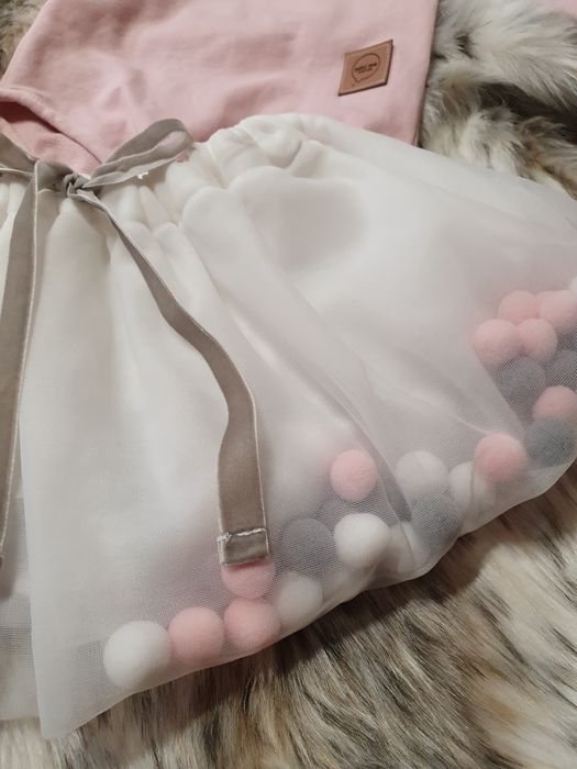 Ubranko na chrzest uroczystości Mini Me body tutu