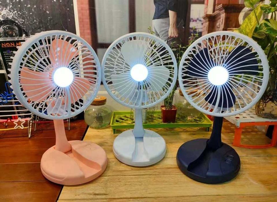 WIATRAK wentylator na akumulator biurowy do samochodu sieci składany