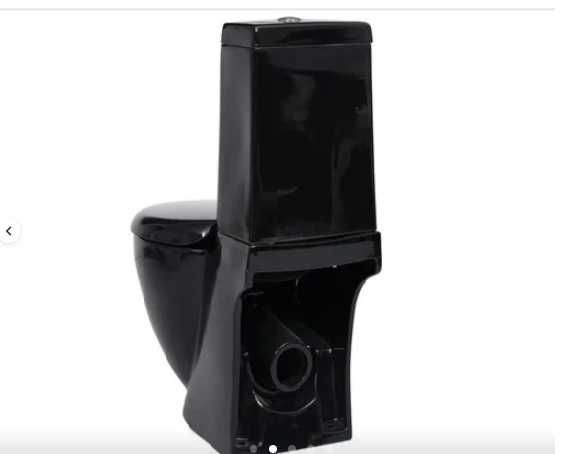 Sanita de cerâmica com descarga água traseira preto