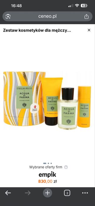 Perfum - Acqua di Parma 100ml+ zestaw