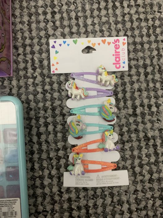 conjunto maquilhagem crianca da Claire’s