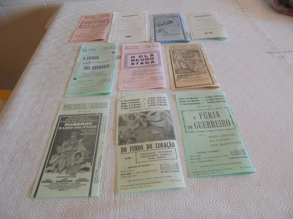 Folhetos do Cinema da decada de 80