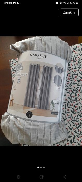 Zasłony welurowe nowe 2 sztuki