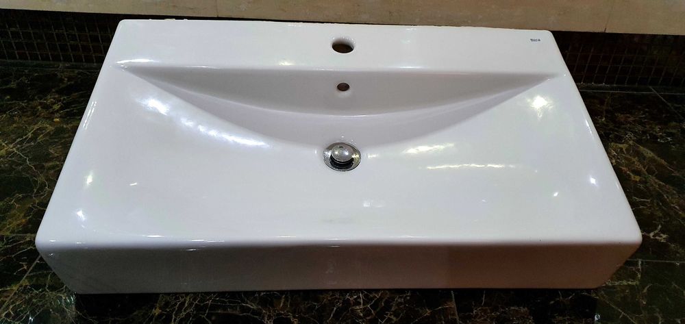 Zlew nablatowy lazienkowy duży Roca