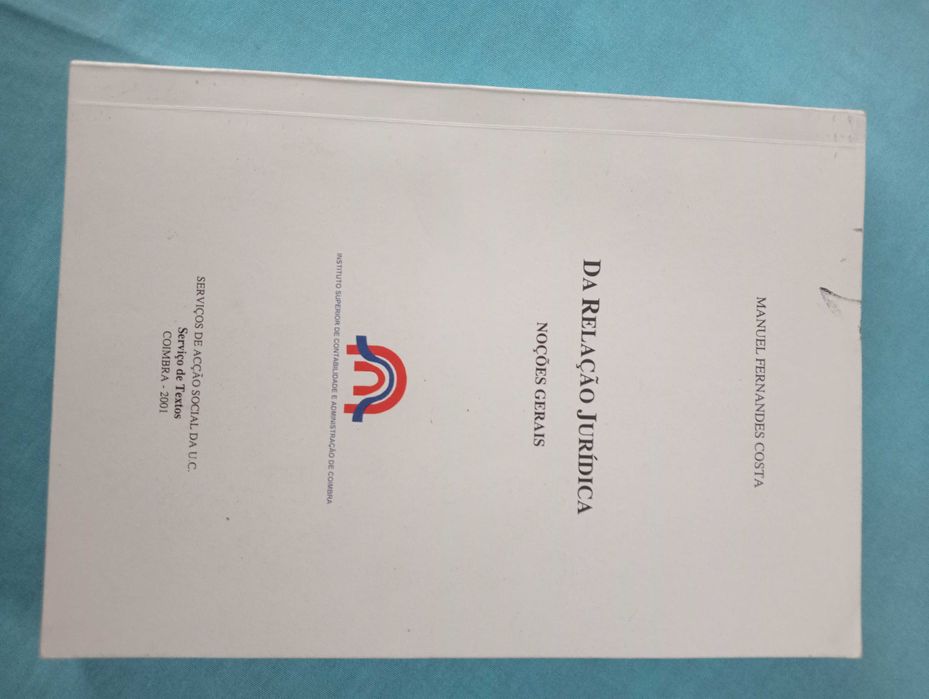 Livros de Direito de José Fontes e Manuel F. Costa - Ensino Superior