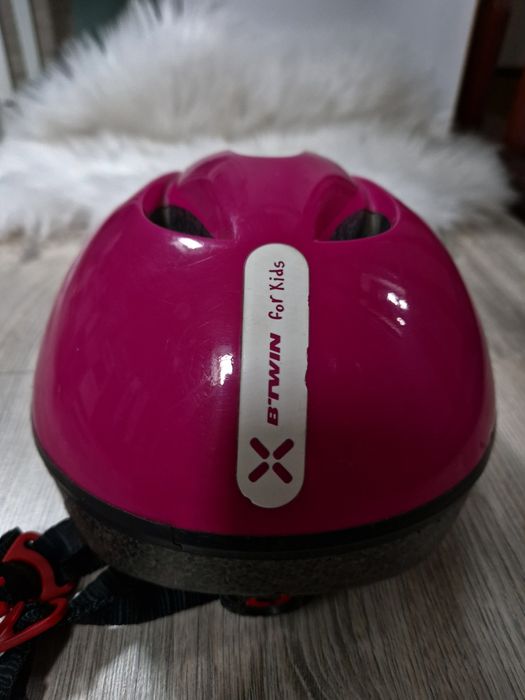 Kask dla dziecka B.TWIN Kiddy Pink różowy Decathlon 47- 53 cm