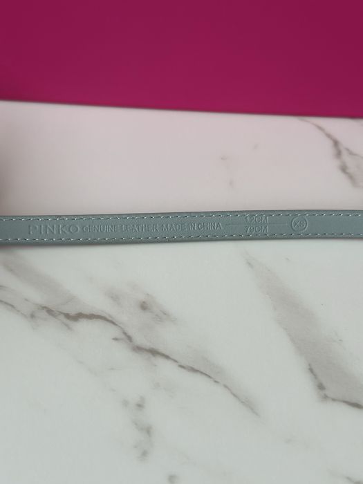 Love Berry pasek Pinko ze złotą klamrą jaskółki