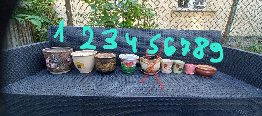 Вазонки керамічні різні розміри