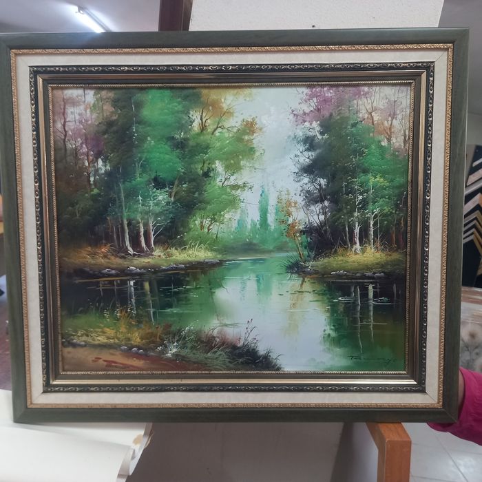 Oleo "Bosque" de Tamayo