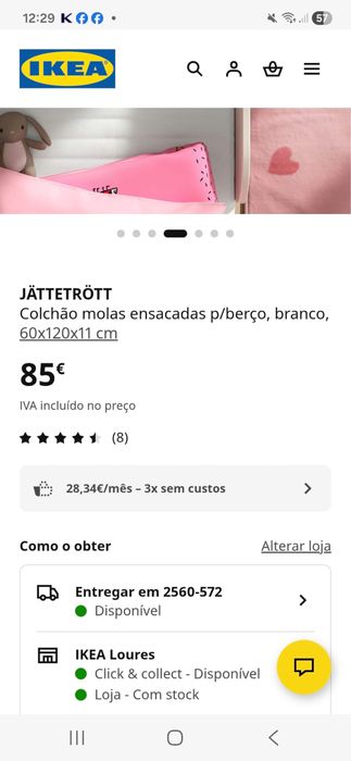 Colchao para berço do IKEA
