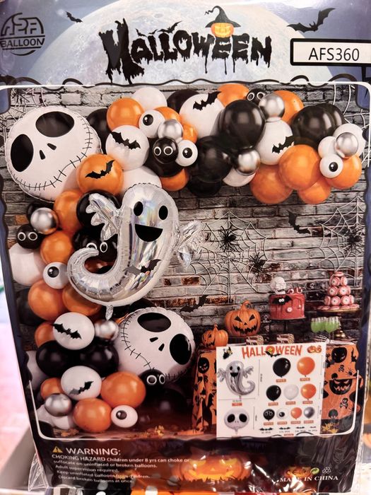 Duzy zestaw balonow Hallowen 3+
