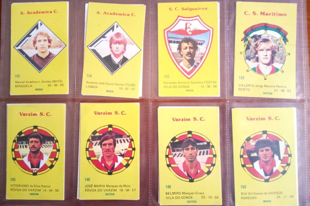 43 calendários diferentes da coleção futebol 87 da sorcacius