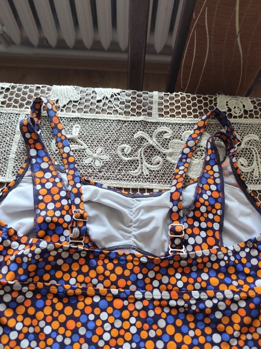 Dwuczęściowy kostium kąpielowy tankini do karmienia na regulowane rami