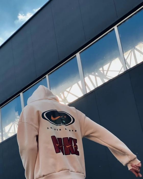 Худі Nike beige swoosh brand чоловіча