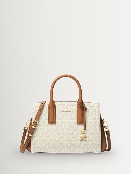 Michael Kors Laila Small Satchel Bag Vanilla/Acorn,Оригінал
