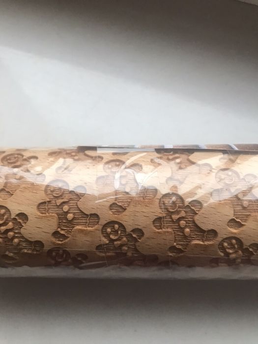 Drewniany wałek do ciasta grawerowany