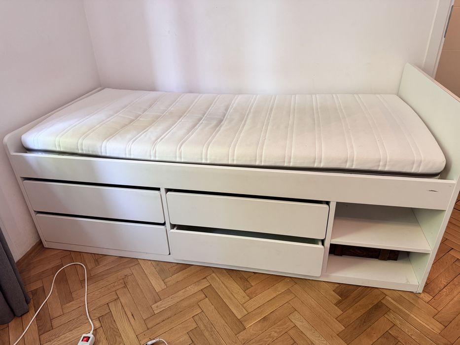 IKEA Łóżko Slakt z szufladami 90x200 cm