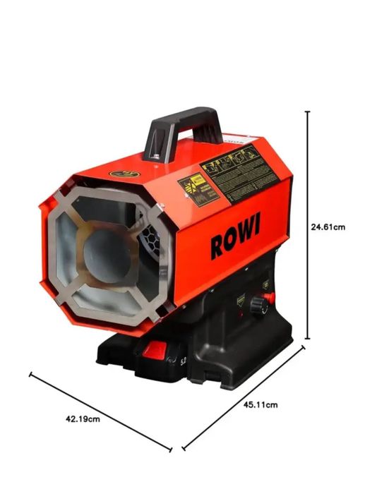 Газовий тепловентилятор акумуляторний Rowi 20 кВт .