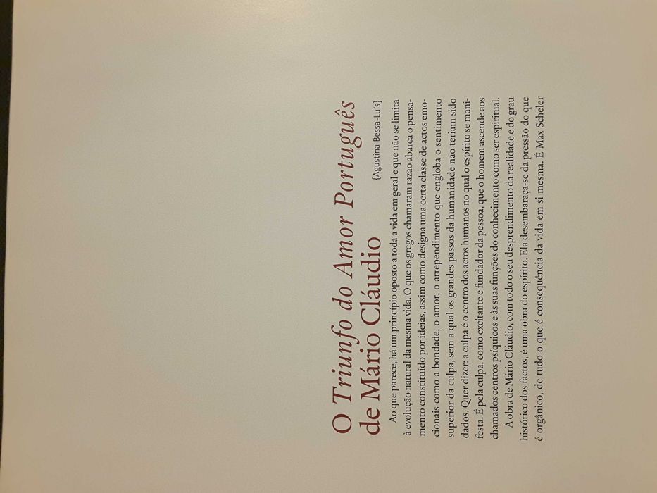 Mário Cláudio: Triunfo do Amor Português / Obras de Abel Botelho