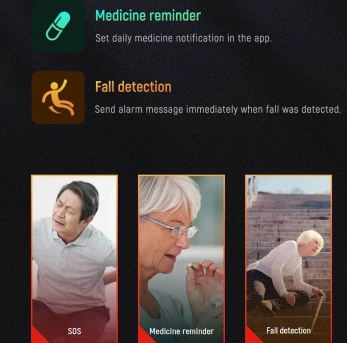 Inteligentny zegarek Opaska dla seniora SOSi