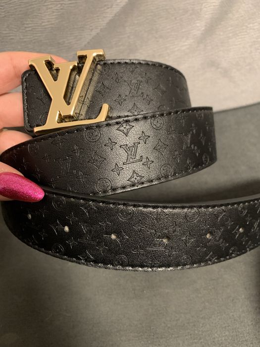 Pasek czarny monogram