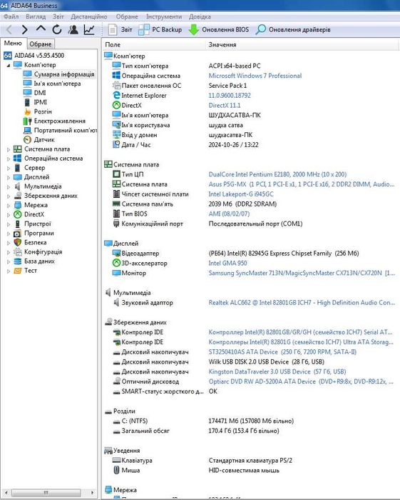 Системный блок Asus P5G-MX DualCorPent E2180DDR2/2Gb HDD250 DVDrw WiFi ...
