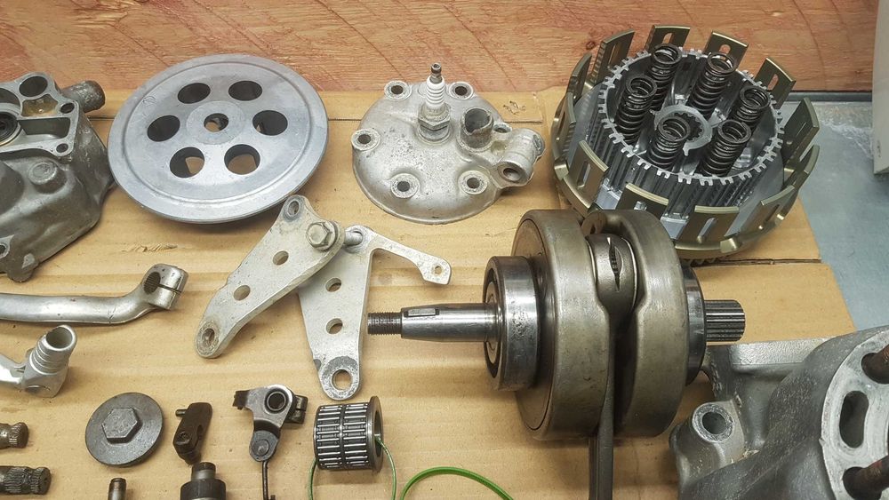 honda cr 250 skrzynia pokrywa wal modul magneto cewka zebatka