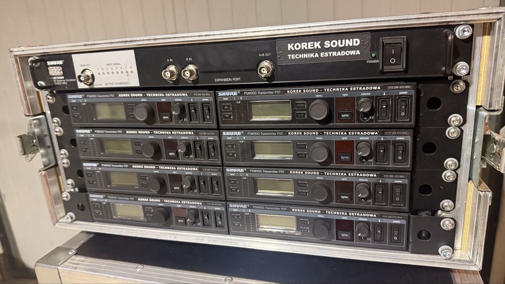 8 x Shure PSM900 + combiner Shure PA821SWB