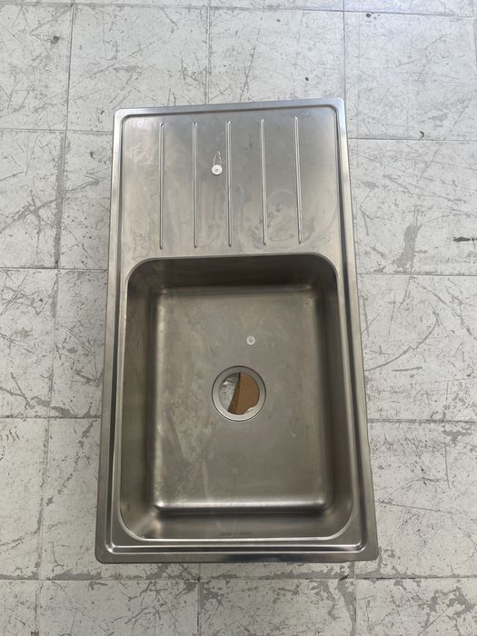 VATTUDALEN Lava-loiça encastre, aço inoxidável, 86x47 cm