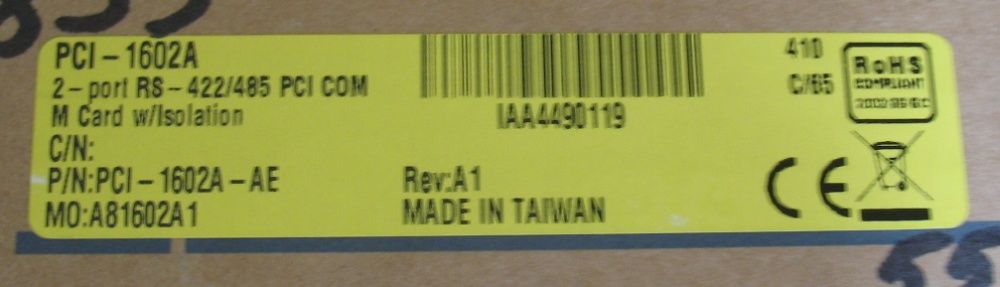 Коммуникационные платы для ПК, плата, PCI-1602, RS-422/485, - 2500грн