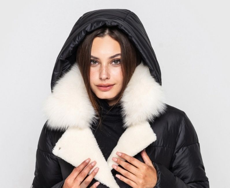 Зимова куртка пуховик 42р біопух