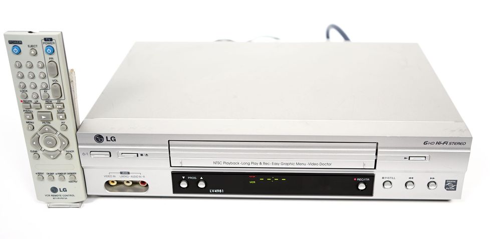 Magnetowid 6-głowicowy LG LV4981 nagrywający VCR LP/SP Hi-Fi Stereo