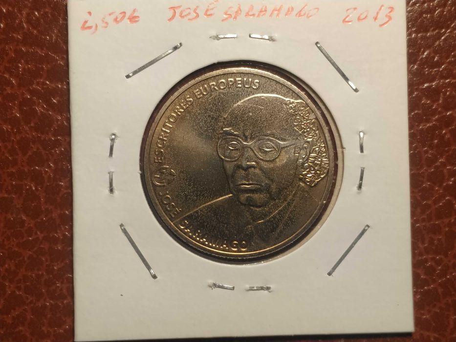 B6 moeda de 2,5 euro de 2013 José Saramago - Portugal
