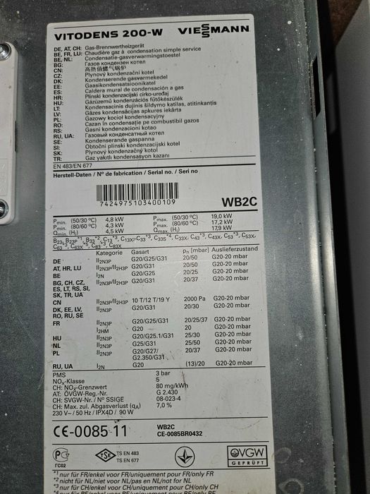 Viessmann Vitodens 200-W WB2C Na części